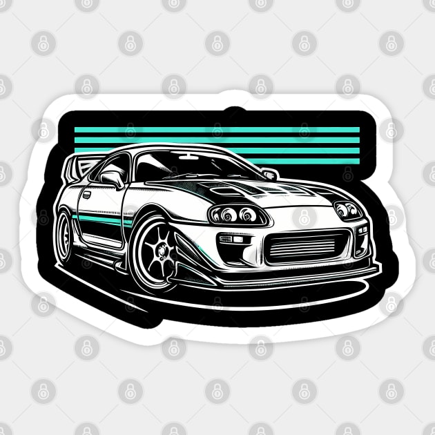 Toyota Supra mk4 Sticker by TaevasDesign